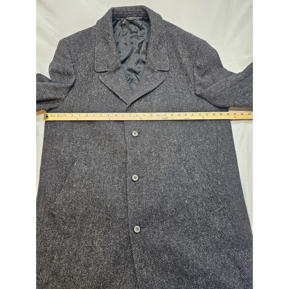 Vintage 100% Virgin Wool Unbranded Czechoslovakian Mens Mid-Length Coat - Picture 6 of 8